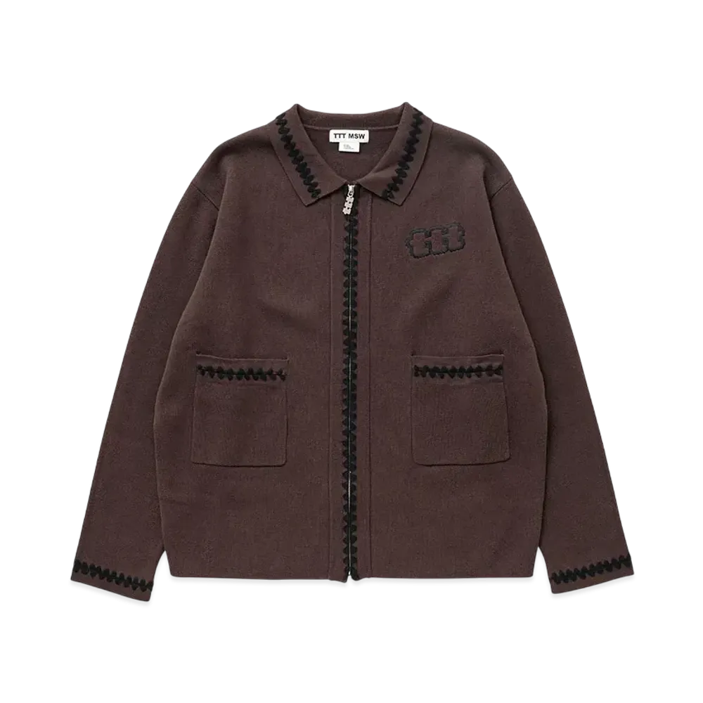 TTT MSW Knit Polo Cardigan "Brown"