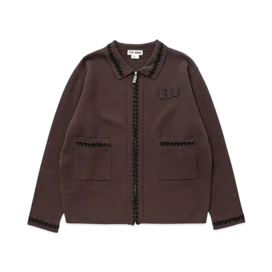 TTT MSW Knit Polo Cardigan "Brown"