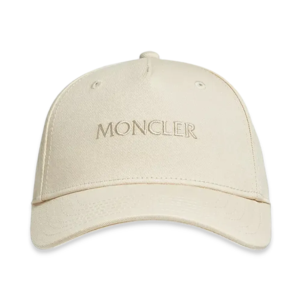 MONCLER Embroidered Logo Gabardine Baseball Cap "White"