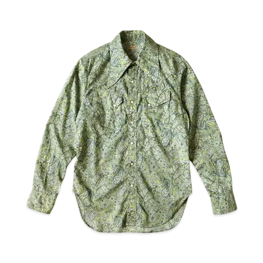KAPITAL Lawn Paisley Langle Color Western Shirt "Yellow"