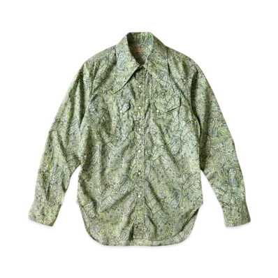 KAPITAL Lawn Paisley Langle Color Western Shirt "Yellow"