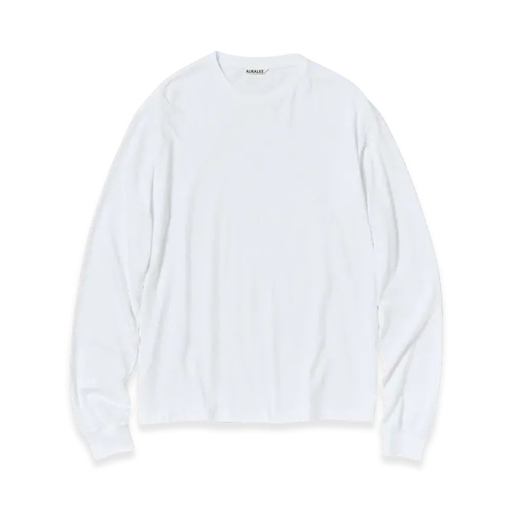 AURALEE Seamless L/S Tee "White"