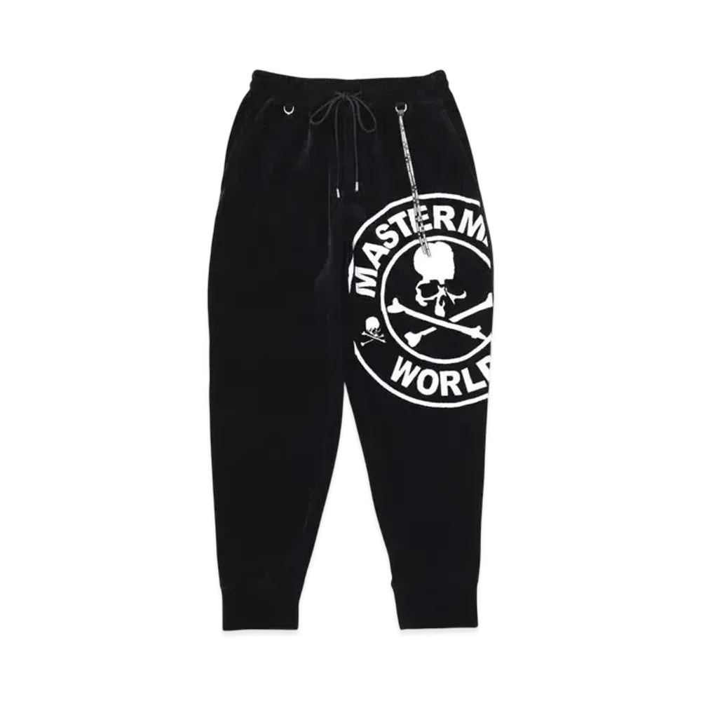 mastermind WORLD Velour Track Pants "Black"