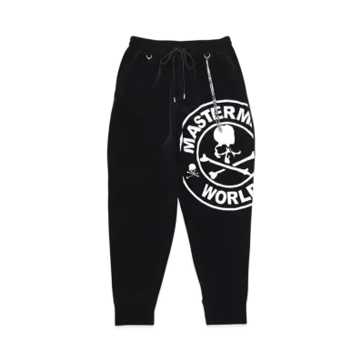 mastermind WORLD Velour Track Pants "Black"