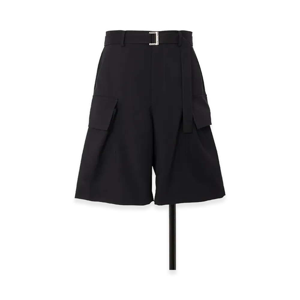 sacai Wool Suiting Shorts "Navy"