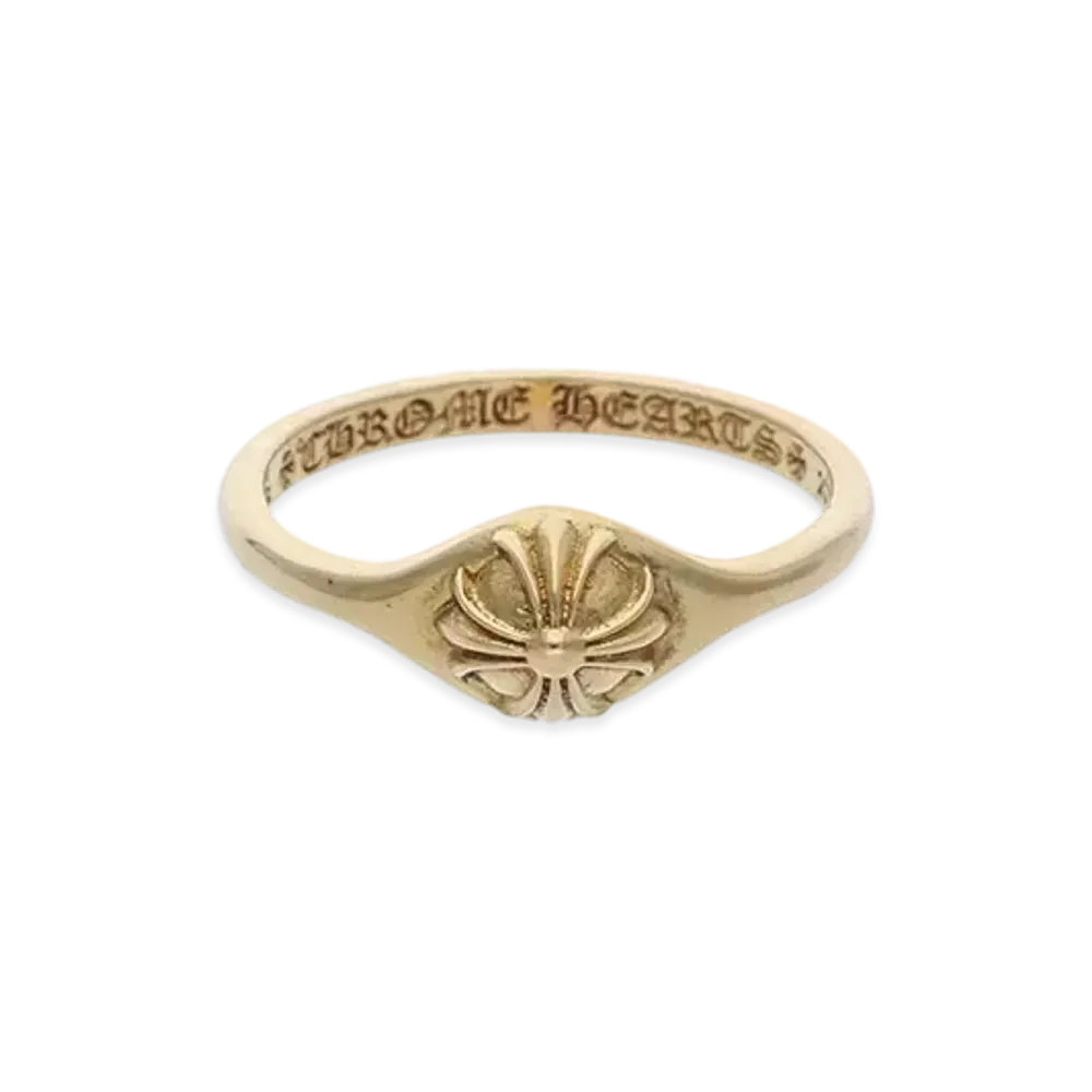 Chrome Hearts 22K Bubble Gum Cross Ball Ring "Yellow Gold"