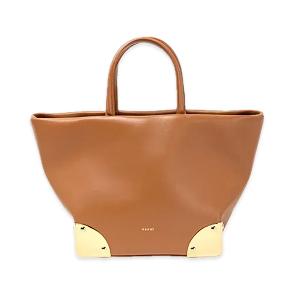 sacai Corner Metal Tote Small "Camel"