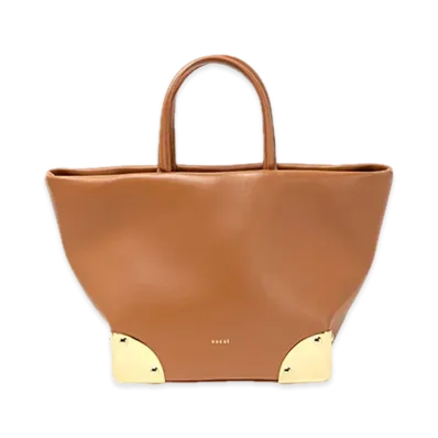 sacai Corner Metal Tote Small "Camel"