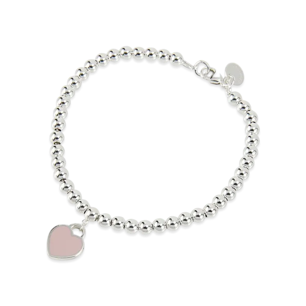 Tiffany & Co. Return to Tiffany Mini Heart Bead Bracelet with Diamonds Small "Silver"