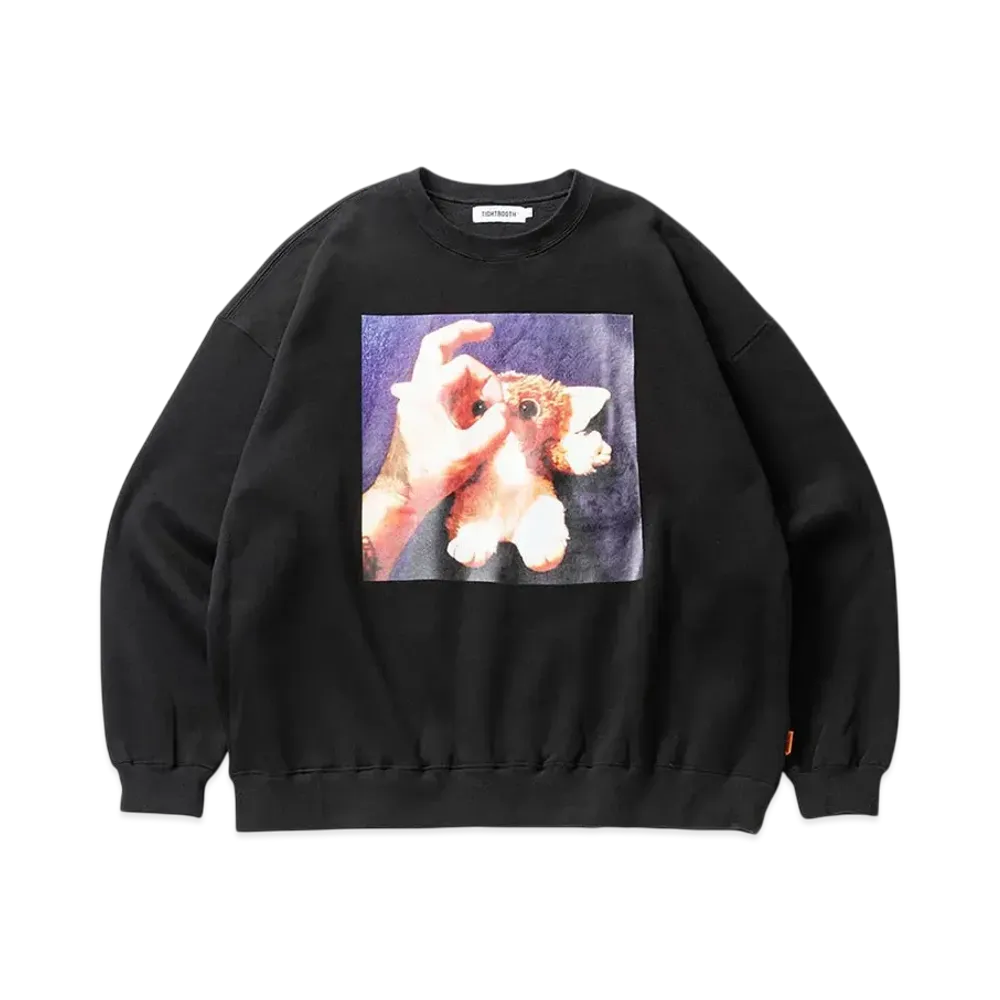 TIGHTBOOTH Hand Sign Crew Sweat "Black"
