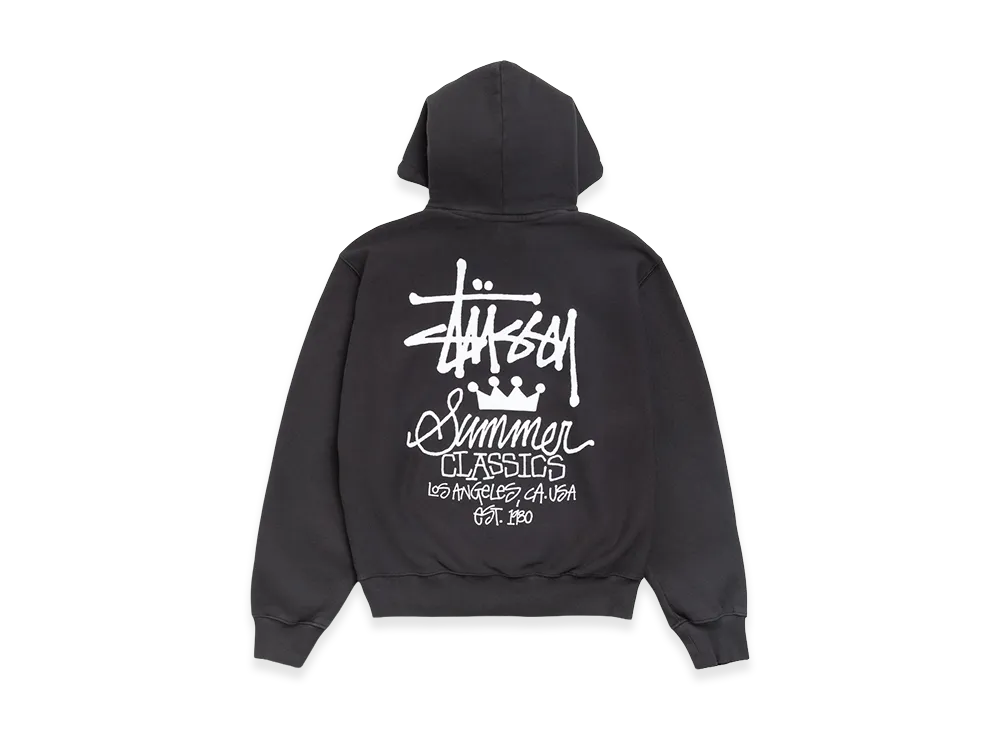 Stussy Summer Classics Hoodie Garment Dyed "Faded Black"