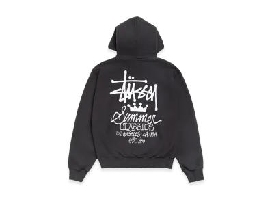 Stussy Summer Classics Hoodie Garment Dyed "Faded Black"