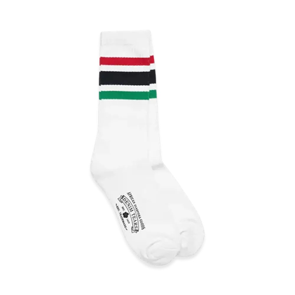 DENIM TEARS RBG 3-Pack Socks "White"