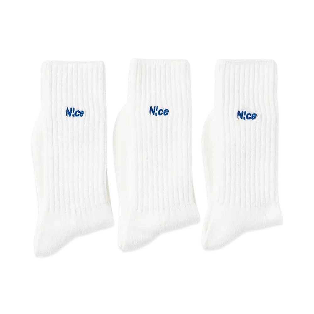 N!ce 3P Socks "White"