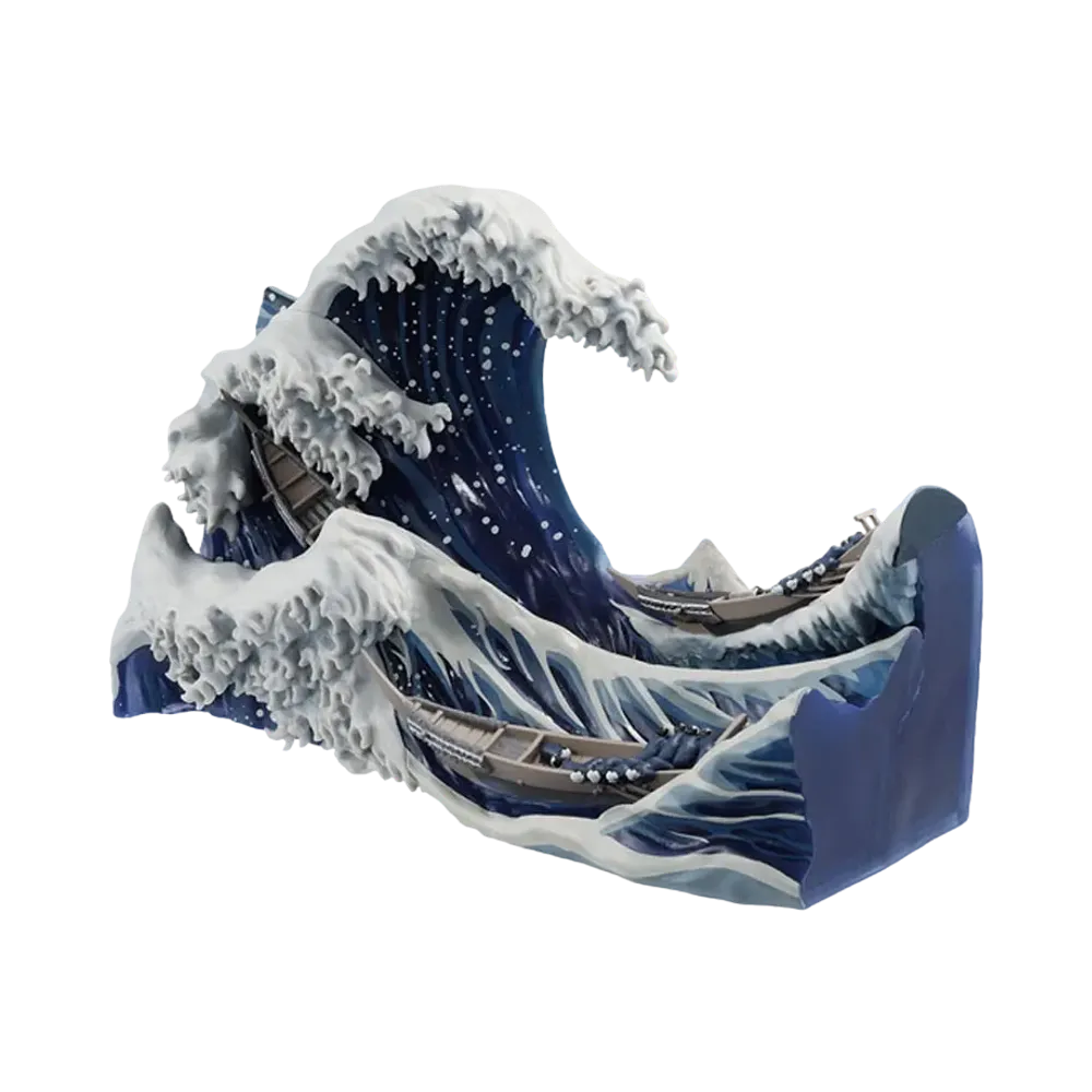 BANDAI "Ichiban Kuji" -Katsushika Hokusai- Last One Prize The Great Wave off Kanagawa Diorama with postcard stand ~Inc Color~