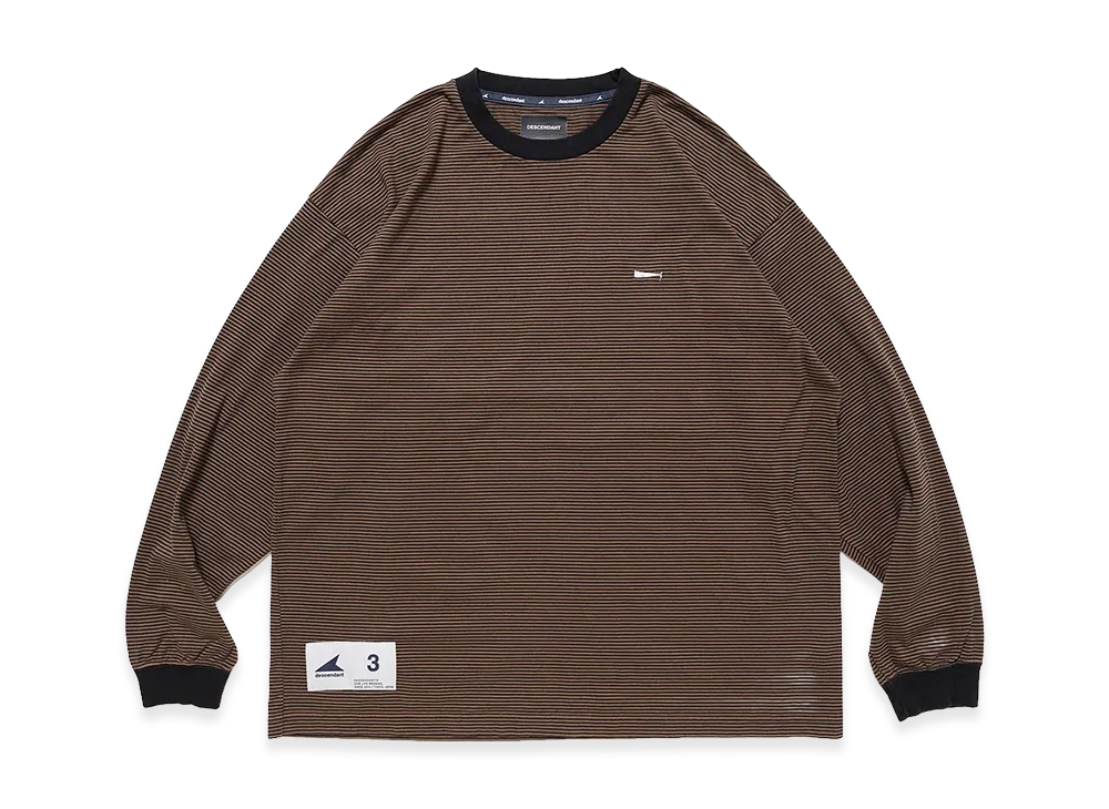 DESCENDANT Horizontal Stripe LS "Brown"