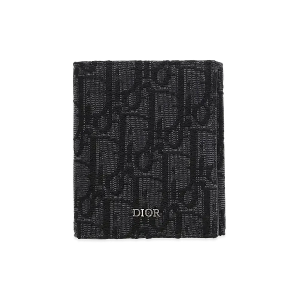 Dior Compact Wallet Dior Oblique Jacquard "Black"