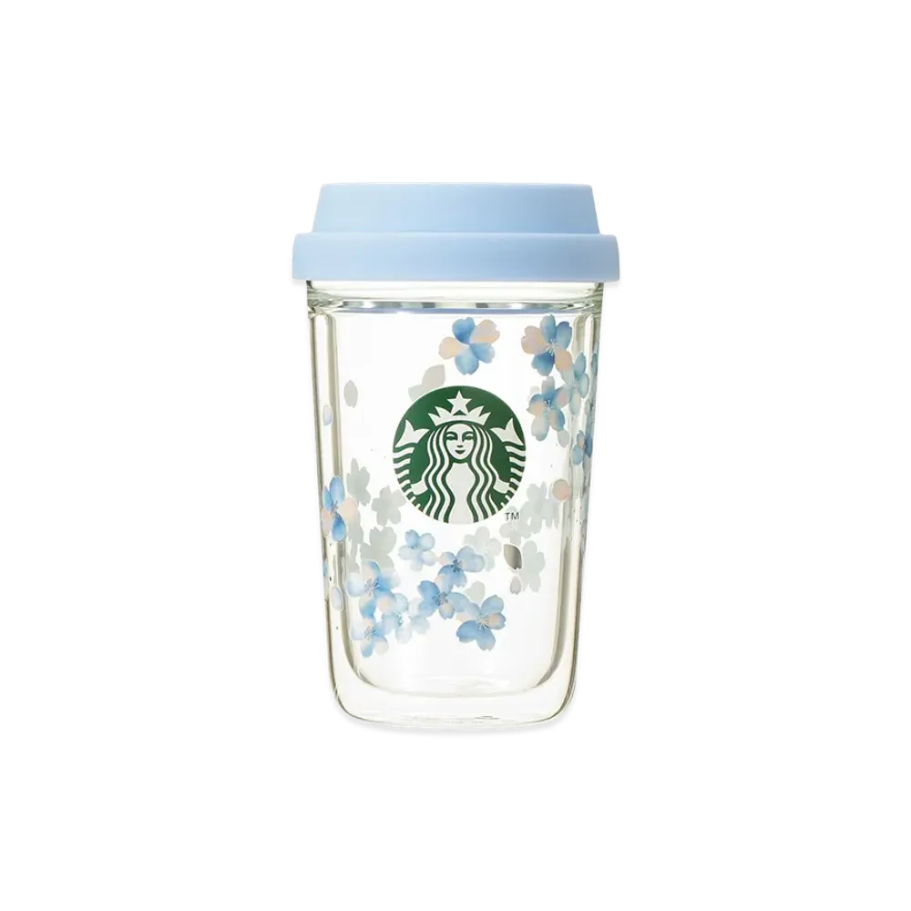 STARBUCKS SAKURA 2026 Double Wall Heat-Resistant Glass Cup 355ml "Clear"