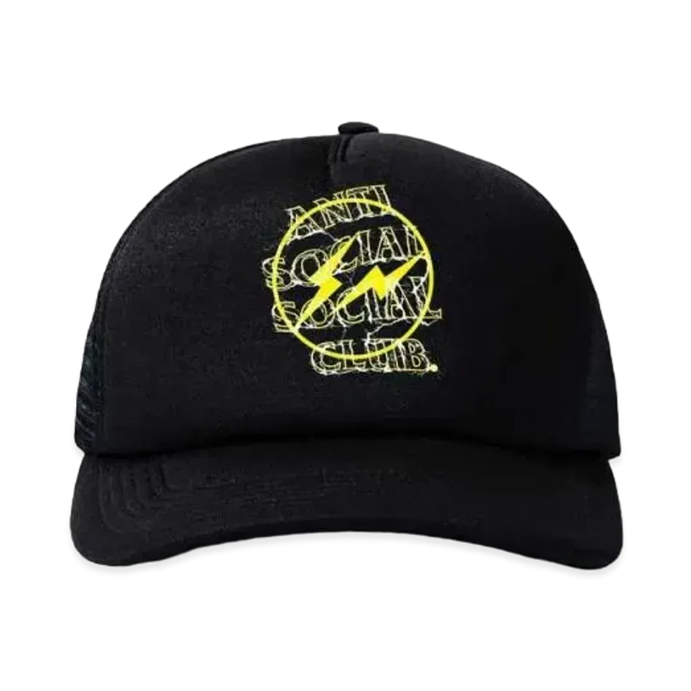 ANTI SOCIAL SOCIAL CLUB x FRAGMENT Bolt Hat "Black Yellow"