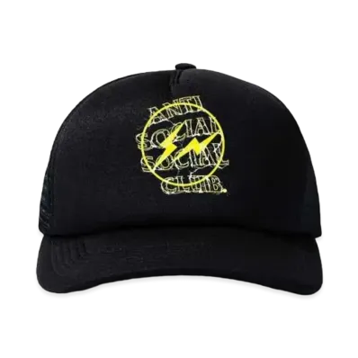 ANTI SOCIAL SOCIAL CLUB x FRAGMENT Bolt Hat "Black Yellow"