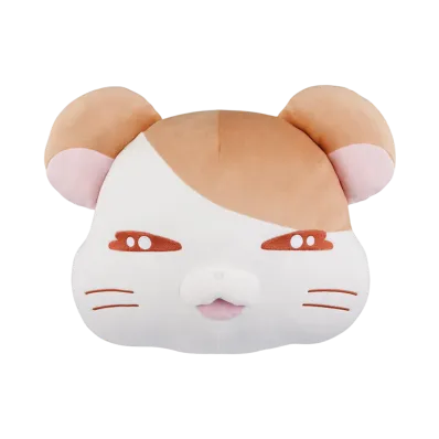 BANDAI "Ichiban Kuji" -Hamtaro ~The Ham-chans! They're coming soon!~- Last One Prize Last Prize: Hamu Hamu Hamtaro Face Cushion