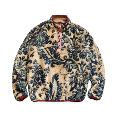 KAPITAL DAMASK PATTERN FLEECE SNAP T (VIRGIN MARIA) "Beige"