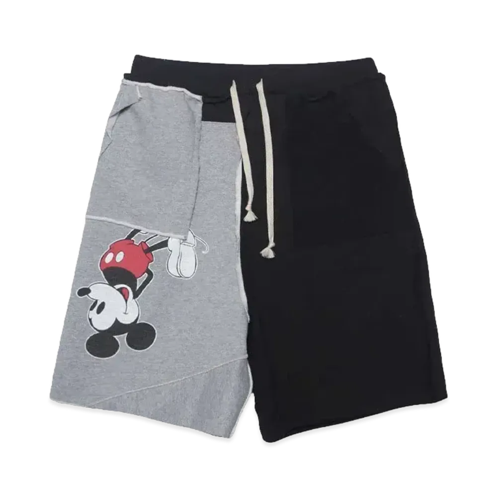 DISCOVERED < Mickey > Wide Shorts Exclusive "BLACK / LIGHT GRAY"