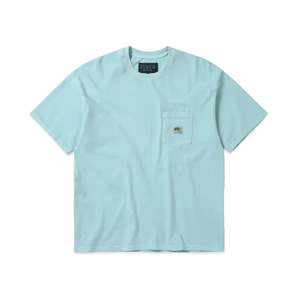 thisisneverthat x FARAH Overdyed Pocket Tee "Light Blue"