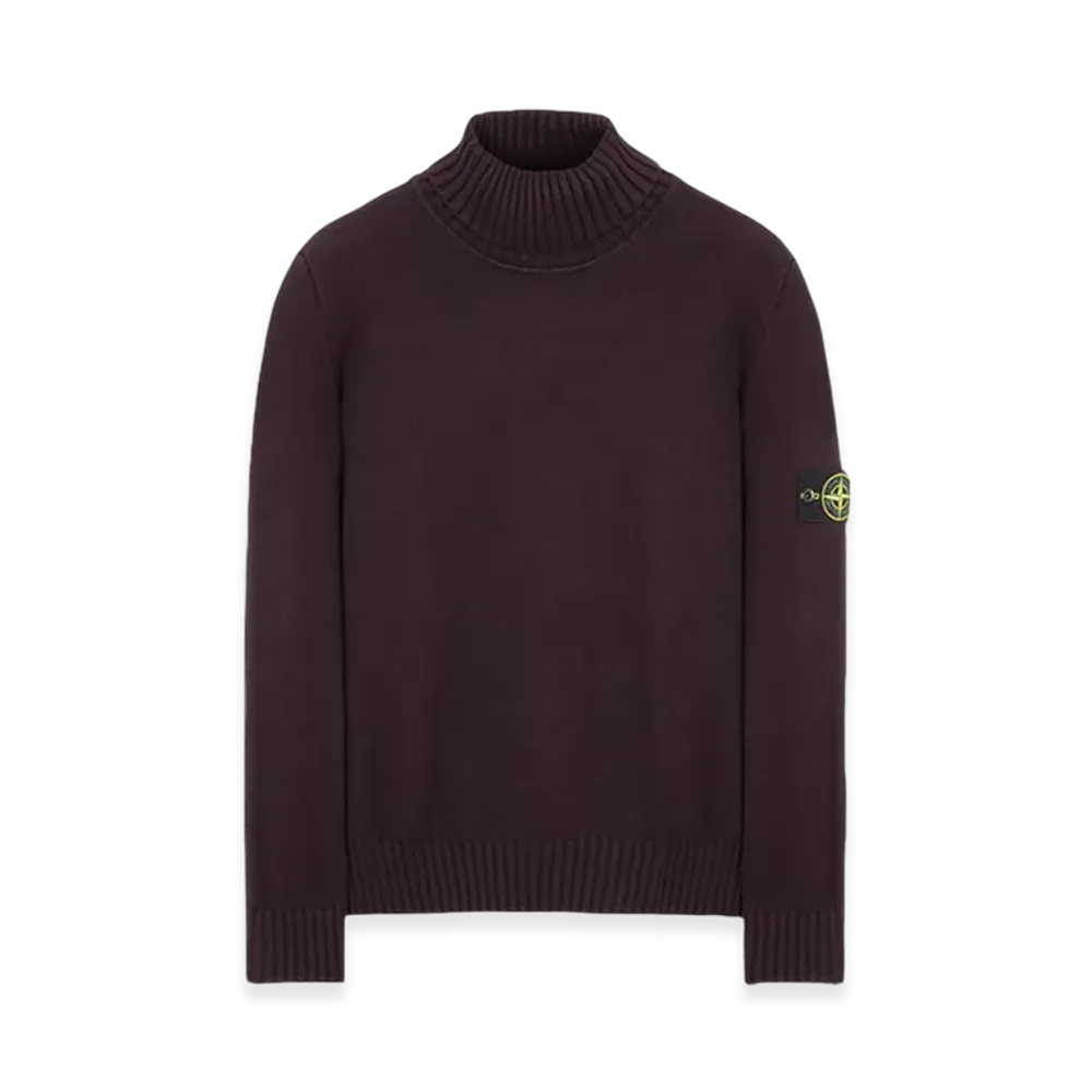 Stone Island 505A2 Winter Cotton Turtleneck Knit - 23FW "Dark Burgundy"