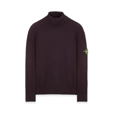 Stone Island 505A2 Winter Cotton Turtleneck Knit - 23FW "Dark Burgundy"