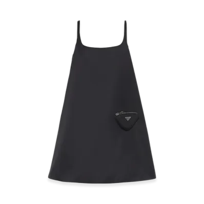PRADA Women's Re-Nylon Sleeveless Dress with Pouch "Black"