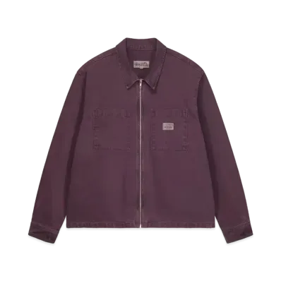 Stussy Washed Canvas Zip Shirt "Purple"