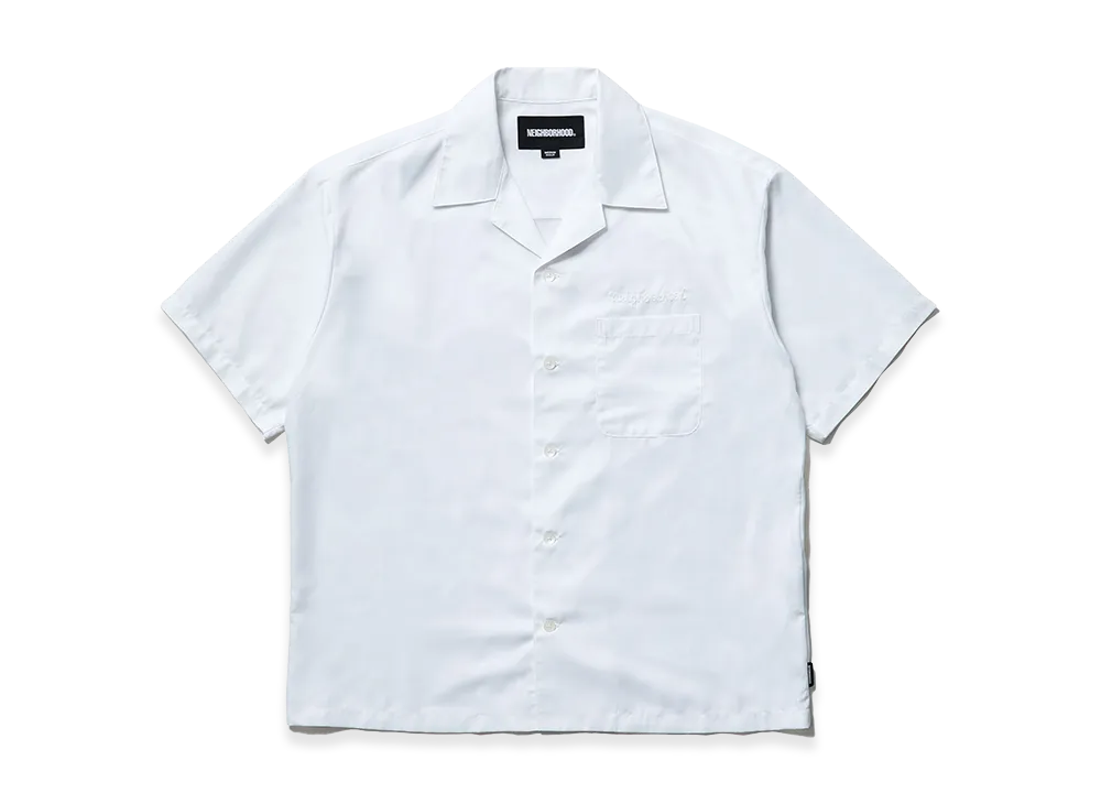 NEIGHBORHOOD Solid Color Hawaiian Shirt SS "White"