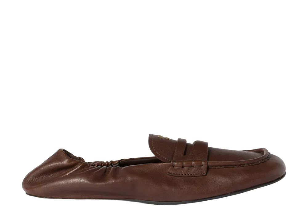 MIU MIU Women's Ruches Nappa Leather Loafers "Briarwood"