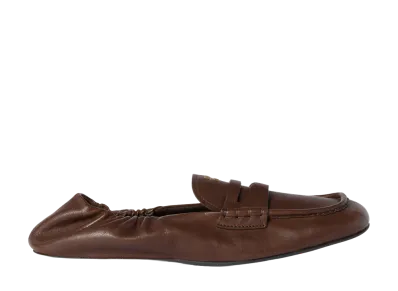 MIU MIU Women's Ruches Nappa Leather Loafers "Briarwood"