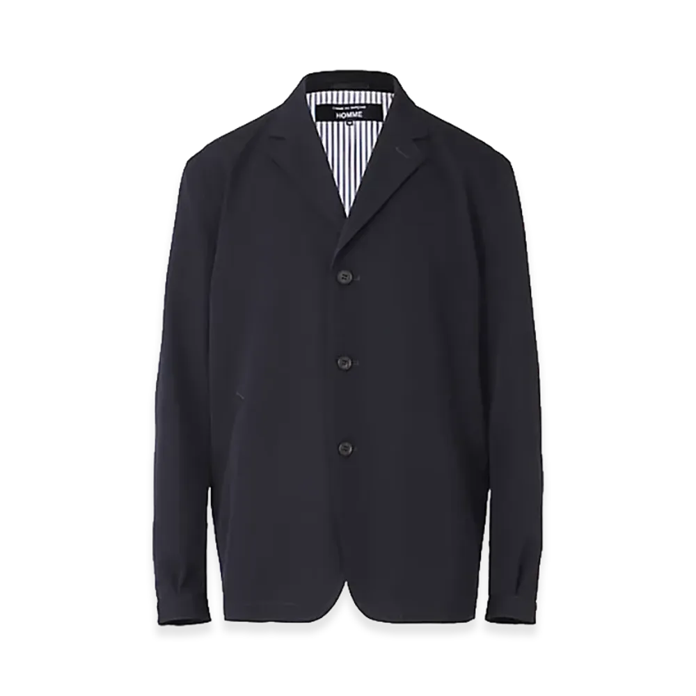 COMME des GARCONS HOMME Wool Gabardine Jacket "Navy"