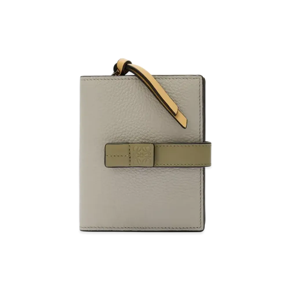 LOEWE Compact Zip Wallet "Shell Grey/Eucalyptus"