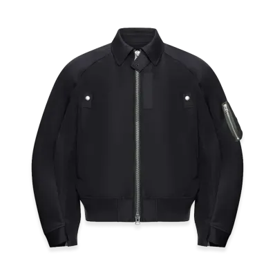 sacai Cotton Chino x Nylon Twill Blouson "Black"