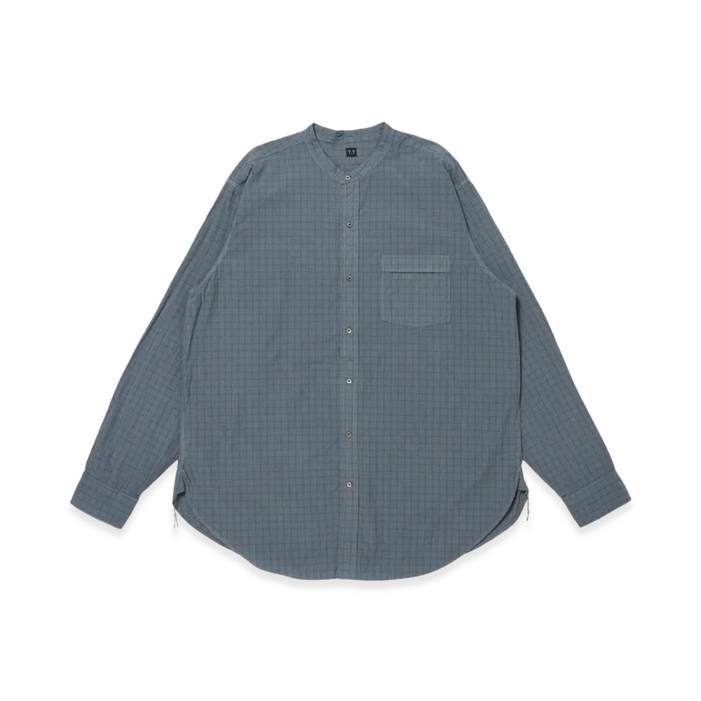 T.T Taiga Takahashi LOT.104 Band Collar Shirt "Gray"