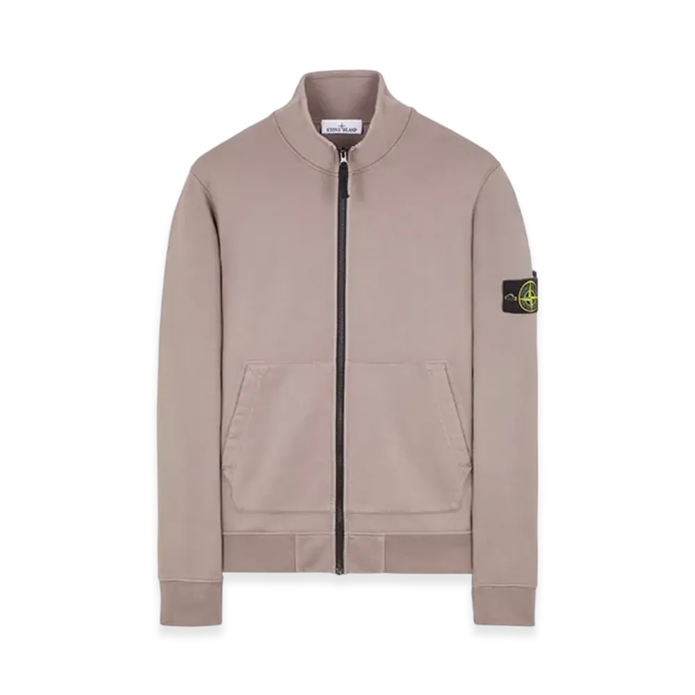Stone Island 64351 Cotton Fleece Garment Dyed Track Top - 24SS "Dust Gray"
