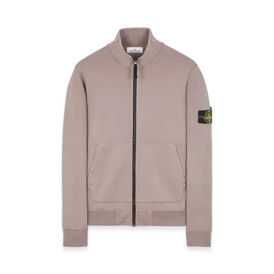 Stone Island 64351 Cotton Fleece Garment Dyed Track Top - 24SS "Dust Gray"