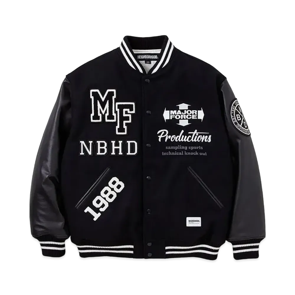 NEIGHBORHOOD x MAJOR FORCE Stadium Jacket "Black"