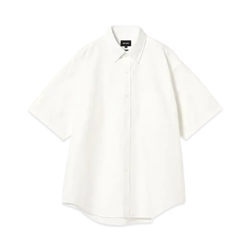 BEAMS Easy Fit Button Down Shirt "White"