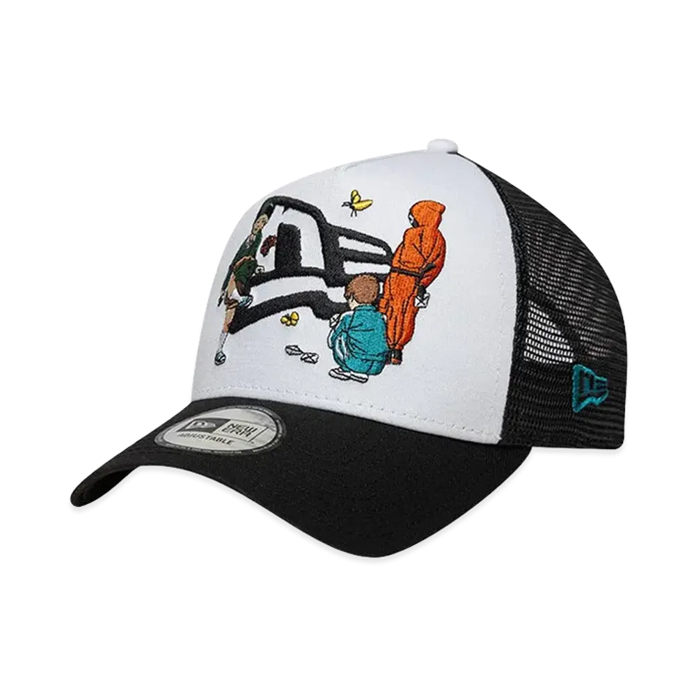 NEW ERA 9Forty E-Frame Trucker Squid Game Flag Logo "Black"