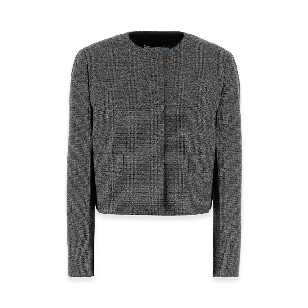 PRADA Women's Glencheck Blazer "Gray"
