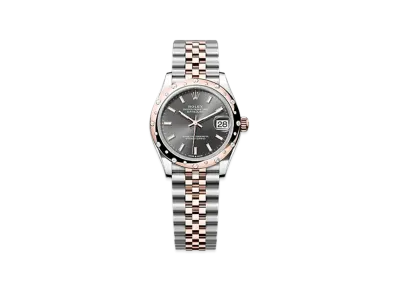 ROLEX Datejust 31mm Oystersteel & Everose Gold Diamond 278341RBR "Slate"