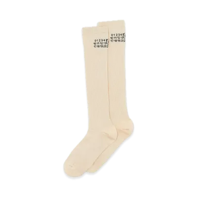 MM6 Maison Margiela Numeric Rib Socks "Velum"