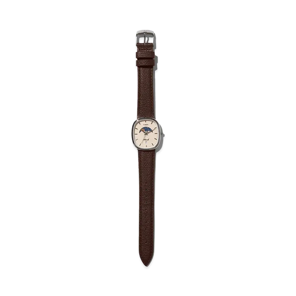 Noah x Timex Oval Moon Phase Watch "Brown/Silver"