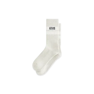 Kith Calf Stripe Socks "Heather Grey"
