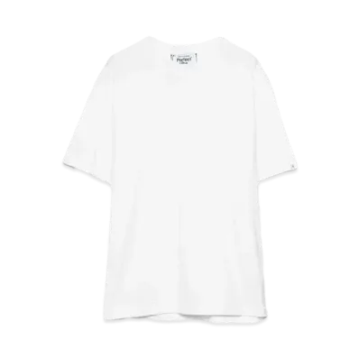 Perfect ribs Short Sleeve T Shirts "White"
